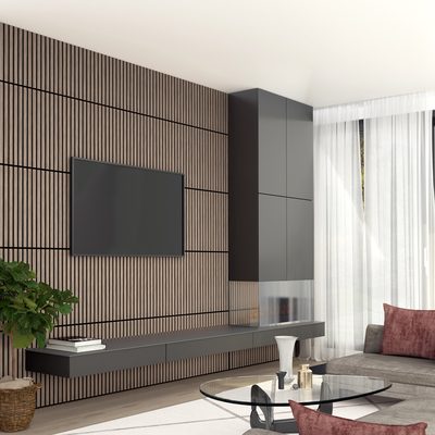 Walnut finish slat-wood swatch