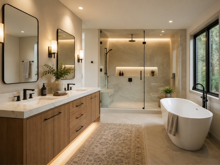 Recently completed bathroom remodel by HousePro